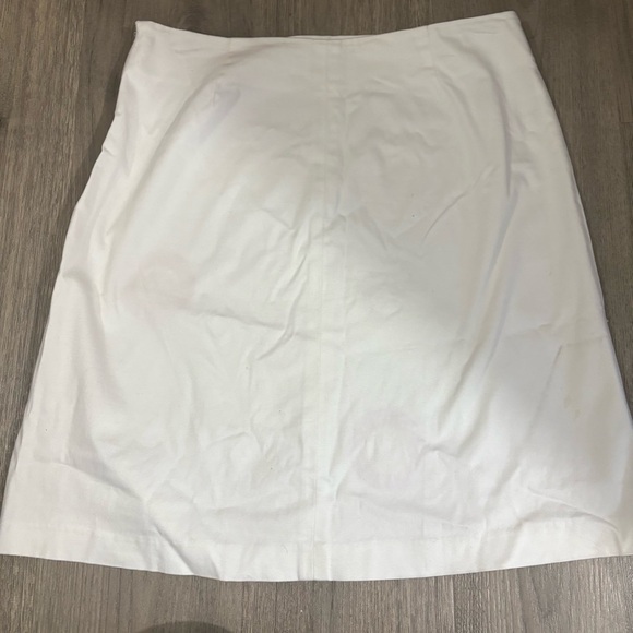 Bamboo Traders White Mini Skirt Beaded Circles Sz 12 Cotton Tropical Retro Y2K - Picture 8 of 8